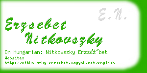 erzsebet nitkovszky business card